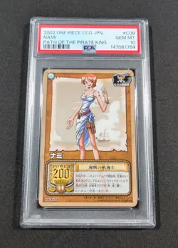 2002 Japanese One Piece CCG Nami LK-C09 PSA 10 GEM MINT Path of the Pirate King - Image 1