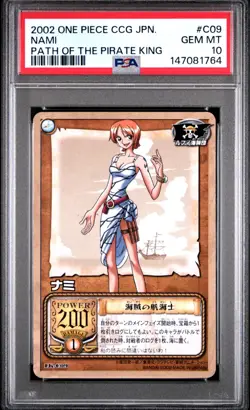2002 Japanese One Piece CCG Nami LK-C09 PSA 10 GEM MINT Path of the Pirate King - Image 3