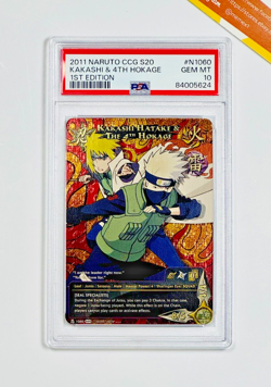 Naruto PSA 10 Kakashi & 4Th Hokage #N1060 1st Ed Tales Of The Gallant Sage - Image 1