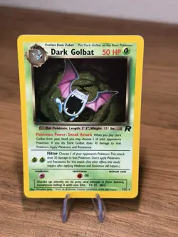 Pokemon Dark Golbat Team Rocket Rare 7/82 WOTC 2000 English Card NM - Image 1