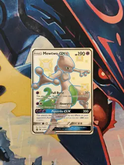 Mewtwo GX SV59/SV94 Hidden Fates Shiny Vault Full Art Shiny Holo Rare Card - Image 2