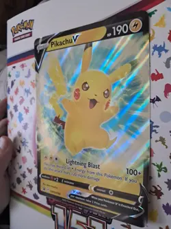 JUMBO Pikachu V Box Card SWSH198 Black Star Promo Pokemon PACK FRESH - Image 5