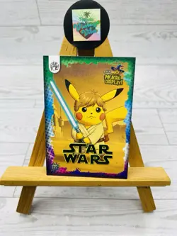 Pikachu as Cosplay Star Wars Luke Skywalker Non-Pokemon Fan Art Trading Card - Image 1