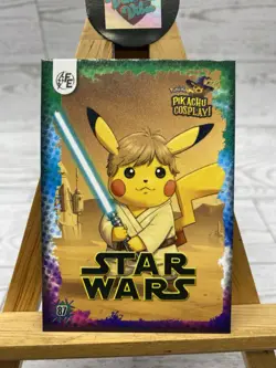 Pikachu as Cosplay Star Wars Luke Skywalker Non-Pokemon Fan Art Trading Card - Image 3