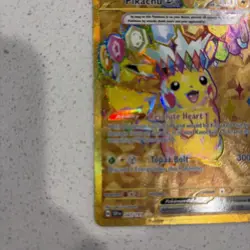 Pokemon TCG SV08 Surging Sparks Pikachu EX Hyper Rare Gold Holo Card 247/191 - Image 5