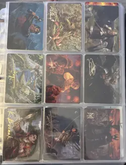 MTG Lord of the Rings - Complete Art Card Set 81 Cards - 61 Gold Signed - Image 2