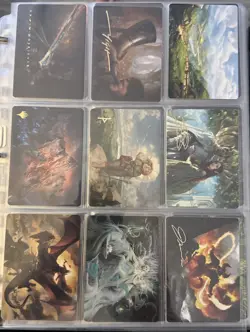 MTG Lord of the Rings - Complete Art Card Set 81 Cards - 61 Gold Signed - Image 4