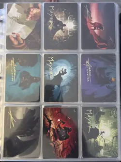 MTG Lord of the Rings - Complete Art Card Set 81 Cards - 61 Gold Signed - Image 5