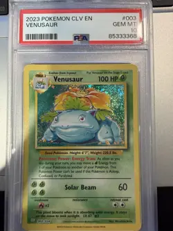 Pokemon TCG Venusaur 003/034 CLV Trading Card Game Classic Holo PSA 10 - Image 1
