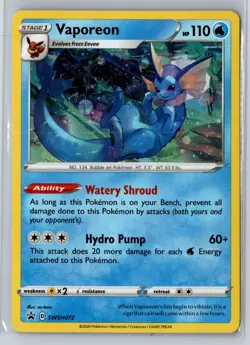 Vaporeon Holofoil SWSH: Sword & Shield Promo Cards SWSH072 NM - Image 1