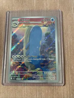 Pokemon TCG Wailord 162/159 Journey Together Illustration Rare Holo Card - Image 1
