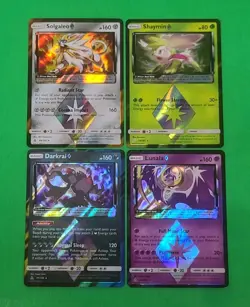 Rare Pokemon Lot of 4 Prism Star Cards Darkrai, Lunala, Shaymin, Solgaleo NM-M - Image 1