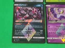 Rare Pokemon Lot of 4 Prism Star Cards Darkrai, Lunala, Shaymin, Solgaleo NM-M - Image 4
