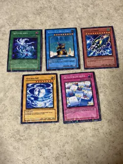 Set of 5 Assorted Fake Yu Gi Oh cards Holographic VGC - Image 1