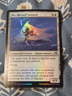 Sky-Blessed Samurai FOIL (37/606) Kamigawa Neon Dynasty MTG Magic - Image 1