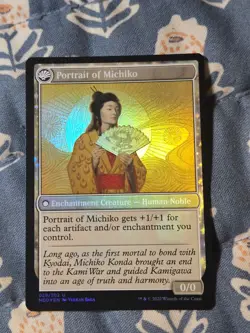 Michiko's Reign of Truth / Portrait of Michiko FOIL Kamigawa Neon Dyna MTG Magi - Image 2