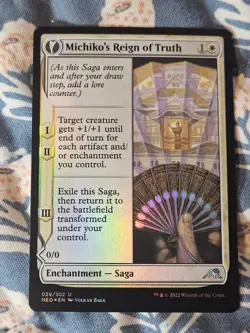 Michiko's Reign of Truth / Portrait of Michiko FOIL Kamigawa Neon Dyna MTG Magi - Image 4