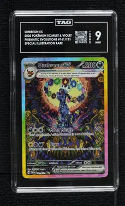 Umbreon ex Special Illustration Rare Pokemon Prismatic Evolutions PRE TAG 9 MINT - Image 1