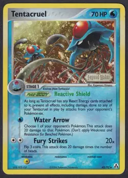 Pokemon Tentacruel 45/92 Reverse Holo EX Legend Maker - Image 1
