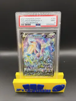 2021 Pokemon SWSH Chilling Reign Galarian Rapidash V #168 Full Art Alt Art PSA 9 - Image 1