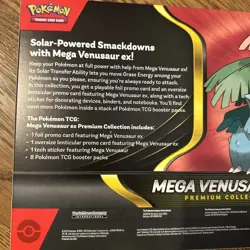 Pokemon Mega Evolution Mega Venusaur Ex Premium Collection Box 8 Booster Packs - Image 5