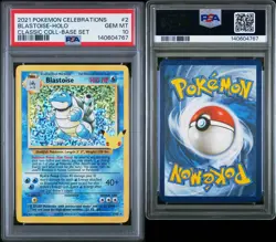 Pokemon Blastoise Classic Collection Holo Celebrations 2/102 PSA 10 2021 - Image 3