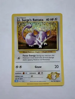 Pokemon Lt. Surge's Rattata - CLB 015/034 Classic Collection Holo - NM - Image 1