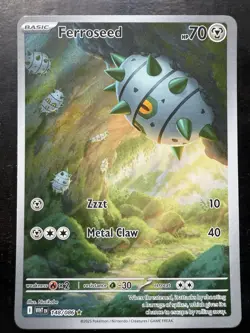 Pokemon Ferroseed Holo Illustration Rare SV: White Flare 148/086 (NM) - Image 1