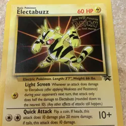 Electabuzz NM Pokemon TCG 1999 Stamped WB Kids First Movie Promo # 2 - Image 5