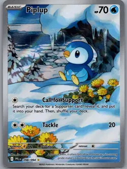 Piplup 098/094 Illustration Rare Phantasmal Flames Pokemon Near Mint - Image 1