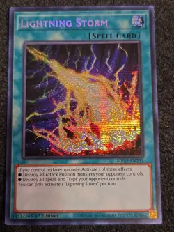 Yugioh! Lightning Storm MP22-EN253 2022 Tin Prismatic Secret Rare 1st Edition NM - Image 1