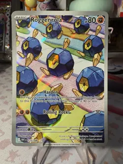 Roggenrola 127/086 Sv: White Flare Holo Illustration Rare Pokemon Card NM - Image 1