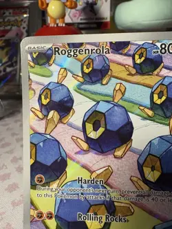 Roggenrola 127/086 Sv: White Flare Holo Illustration Rare Pokemon Card NM - Image 2