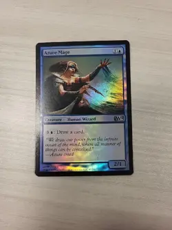 Azure Mage M12 MtG Magic Blue Uncommon Card Cards NM Holographic - Image 1