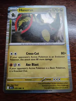 Haxorus 070/086 Sv: Black Bolt Holo pokemon card - Image 1