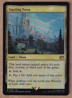2025 Magic The Gathering Final Fantasy Starting Town Foil Rare Card #0289 - Image 1