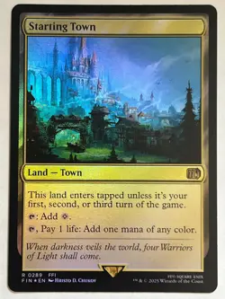 MTG STARTING TOWN R FINAL FANTASY 289 FOIL NM - Image 1