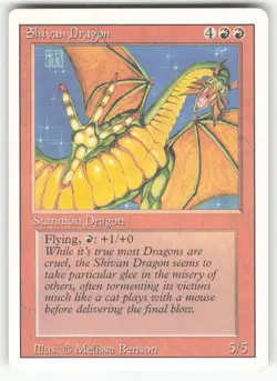 SHIVAN DRAGON R REVISED EDITION MAGIC: THE GATHERING NEAR MINT - Image 1