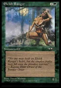 MTG Alliances #68 Elvish Ranger (Female) - Lightly played - Image 1