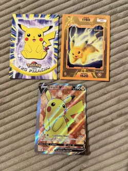 Three Card Pikachu Lot Nm Pokemon Cards Raw - Image 1