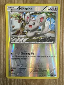 Minccino 86/124 Fates Collide Reverse Holo Common Pokemon Card VLP - Image 1
