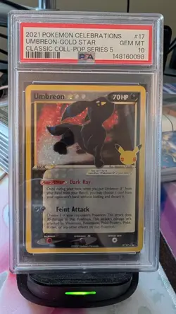 2021 Pokemon Celebrations Umbreon-Gold Star #17 PSA 10 Classic Coll-Pop Series 5 - Image 1