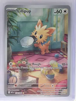 Pokemon TCG Lillipup 154/086 White Flare Illustration Rare - Image 1