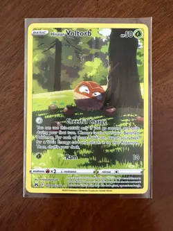 Pokemon TCG Hisuian Voltorb Crown Zenith GG01/GG70 Holo Ultra Rare NM - Image 1