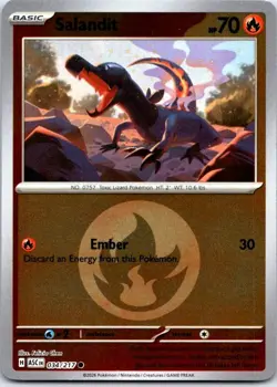 Salandit (Energy Symbol Pattern) 034/217 Common Ascended Heroes Pokemon NM - Image 1