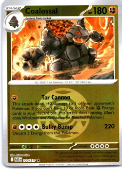 Coalossal (Dusk Ball) 120/217 Holo Rare Ascended Heroes Pokemon Reverse Holo NM - Image 1
