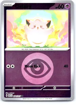 Clefairy (Energy Symbol Pattern) 074/217 Ascended Heroes Pokemon Reverse Holo NM - Image 1