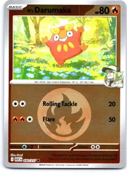 N's Darumaka (Energy Symbol Pattern) 032/217 AH Pokemon Reverse Holo NM - Image 1