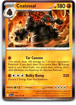 Coalossal 120/217 Rare Ascended Heroes Pokemon Holo Near Mint - Image 1
