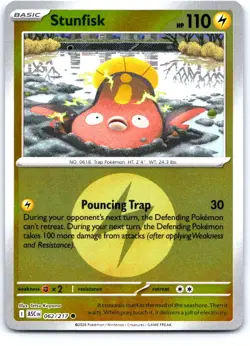 Stunfisk (Energy Symbol Pattern) 062/217 Ascended Heroes Pokemon Reverse Holo NM - Image 1
